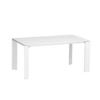 fast - grande arche - table à rallonges - blanc/l: 160-210/avec 1 rallongement blanc/fait pour 2 rallongements